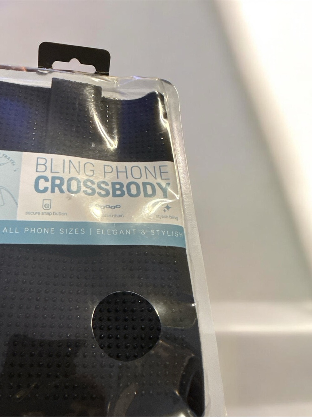 Bling Phone Crossbody Case - Black